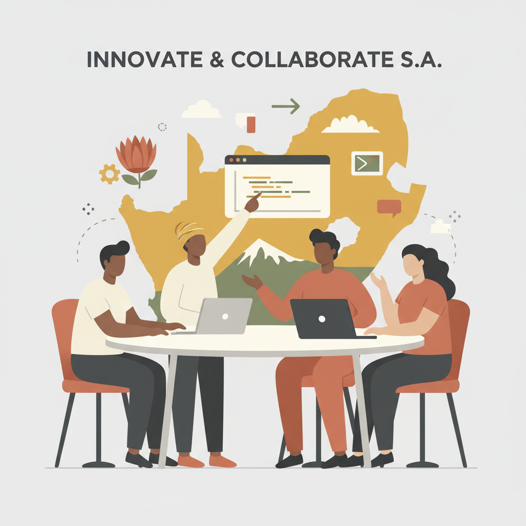 Diverse software development team collaborating in a modern office